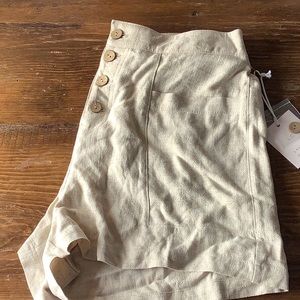Lauren Conrad Very Berry Bare Linen Shorts NWT